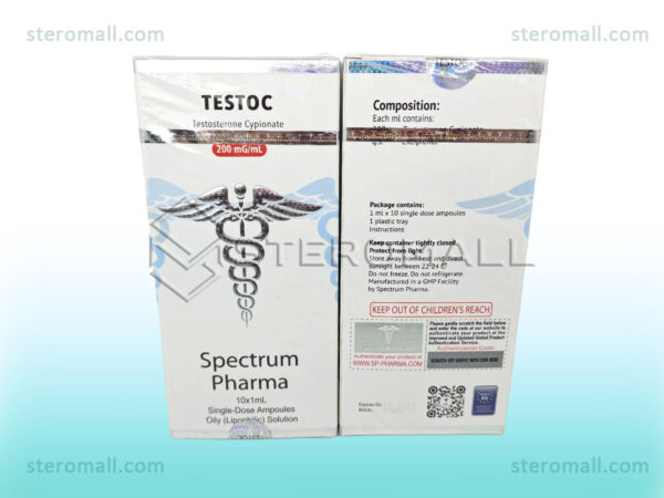 Spectrum Pharma TESTOC 200mg/ml 1ml 10 ampoules 2